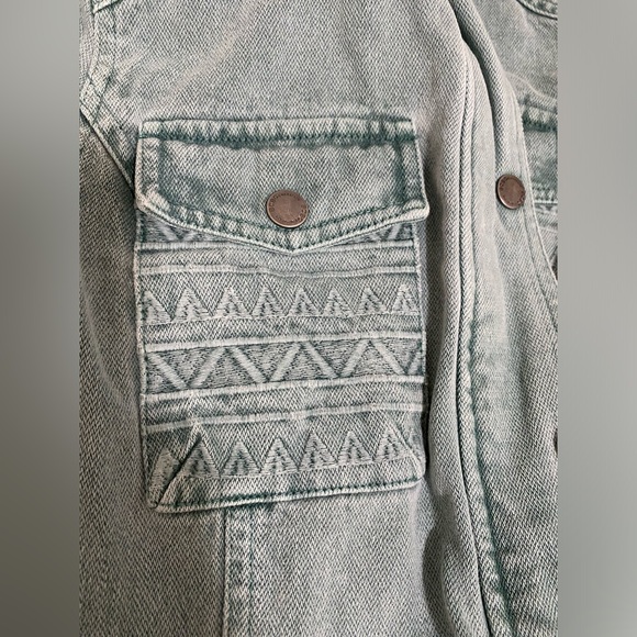 BCBGeneration Military Utility Jacket Women’s Khaki Oceanic Green Drawstring XS - Picture 5 of 11